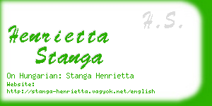 henrietta stanga business card